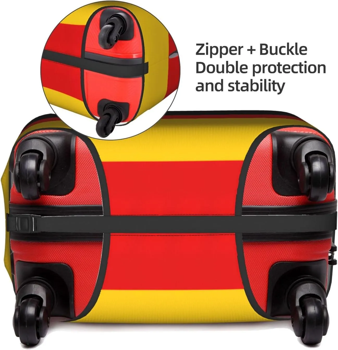 German Flag Print Luggage Cover For Suitcases, Elastic Travel Bag For Luggage, Stylish Design