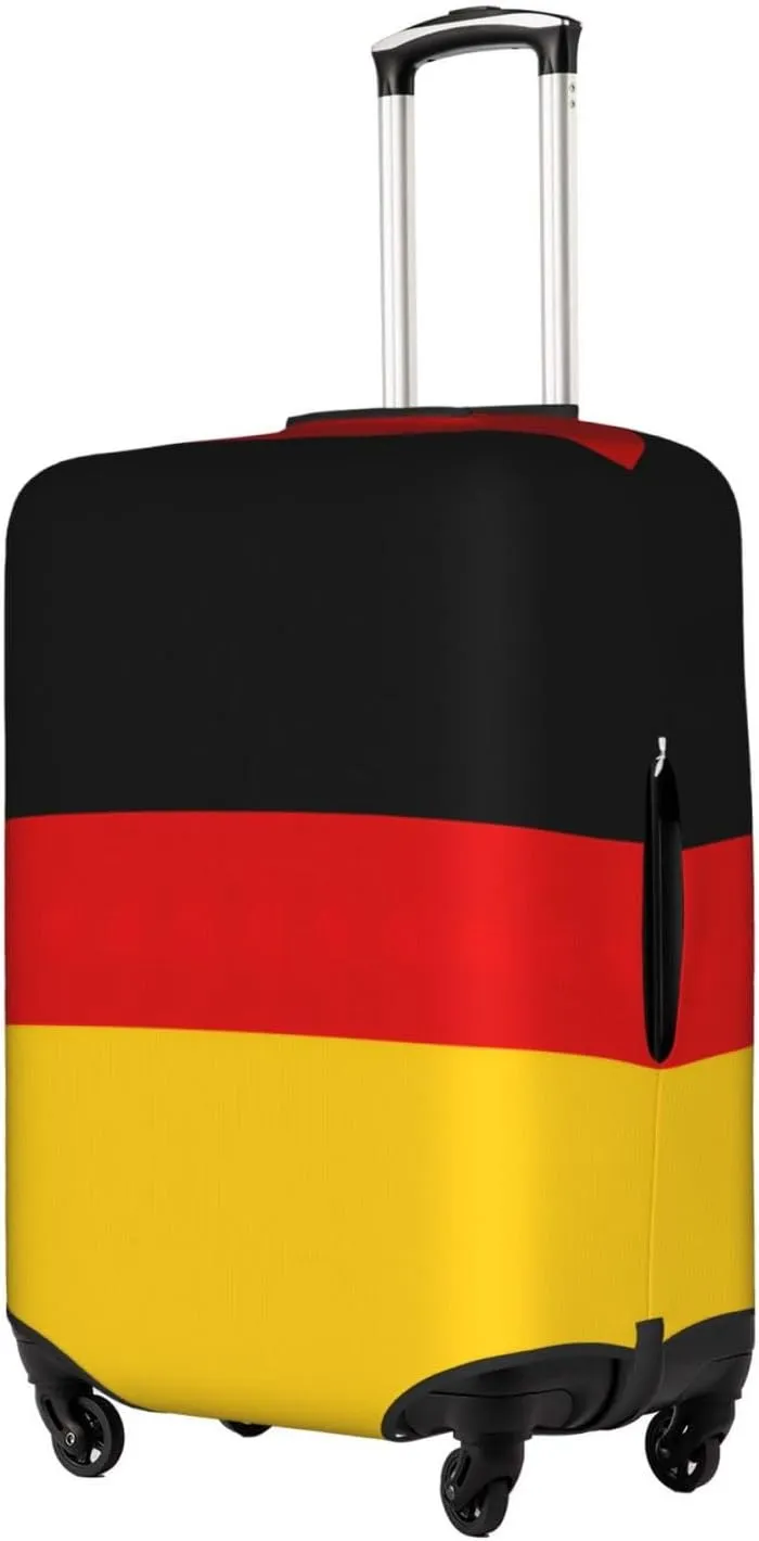 German Flag Print Luggage Cover For Suitcases, Elastic Travel Bag For Luggage, Stylish Design