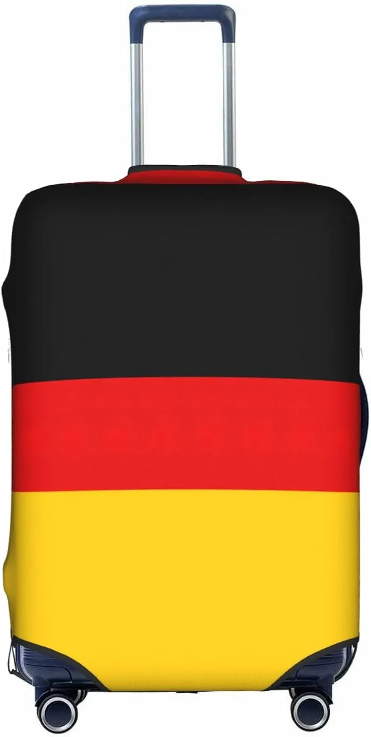 German Flag Print Luggage Cover For Suitcases, Elastic Travel Bag For Luggage, Stylish Design