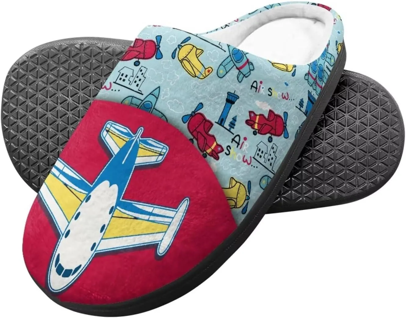 Girls Plush House Slippers Soft Comfort Slippers Warm Lightweight Home Shoes Non Slip Bedroom Shoes Cute Print Slippers Washable for Indoor Outdoor US 9-15