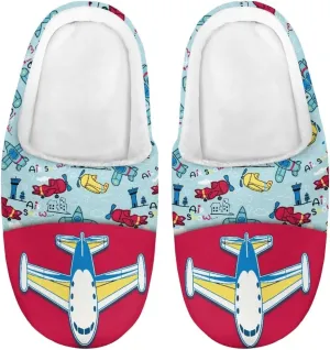 Girls Plush House Slippers Soft Comfort Slippers Warm Lightweight Home Shoes Non Slip Bedroom Shoes Cute Print Slippers Washable for Indoor Outdoor US 9-15