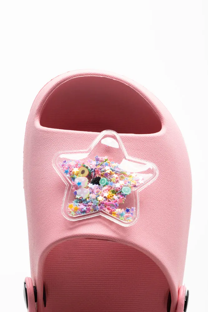 Glitter Star Slide Pink