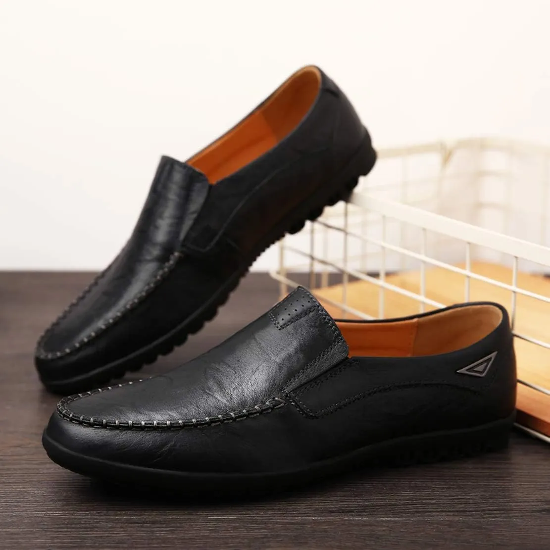 Go Tour Men’s Casual Leather Fashion Slip-on Loafers Shoes