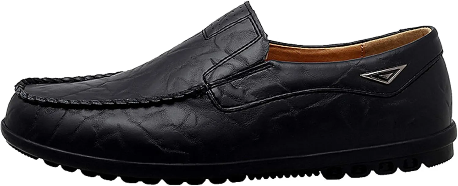Go Tour Men’s Casual Leather Fashion Slip-on Loafers Shoes