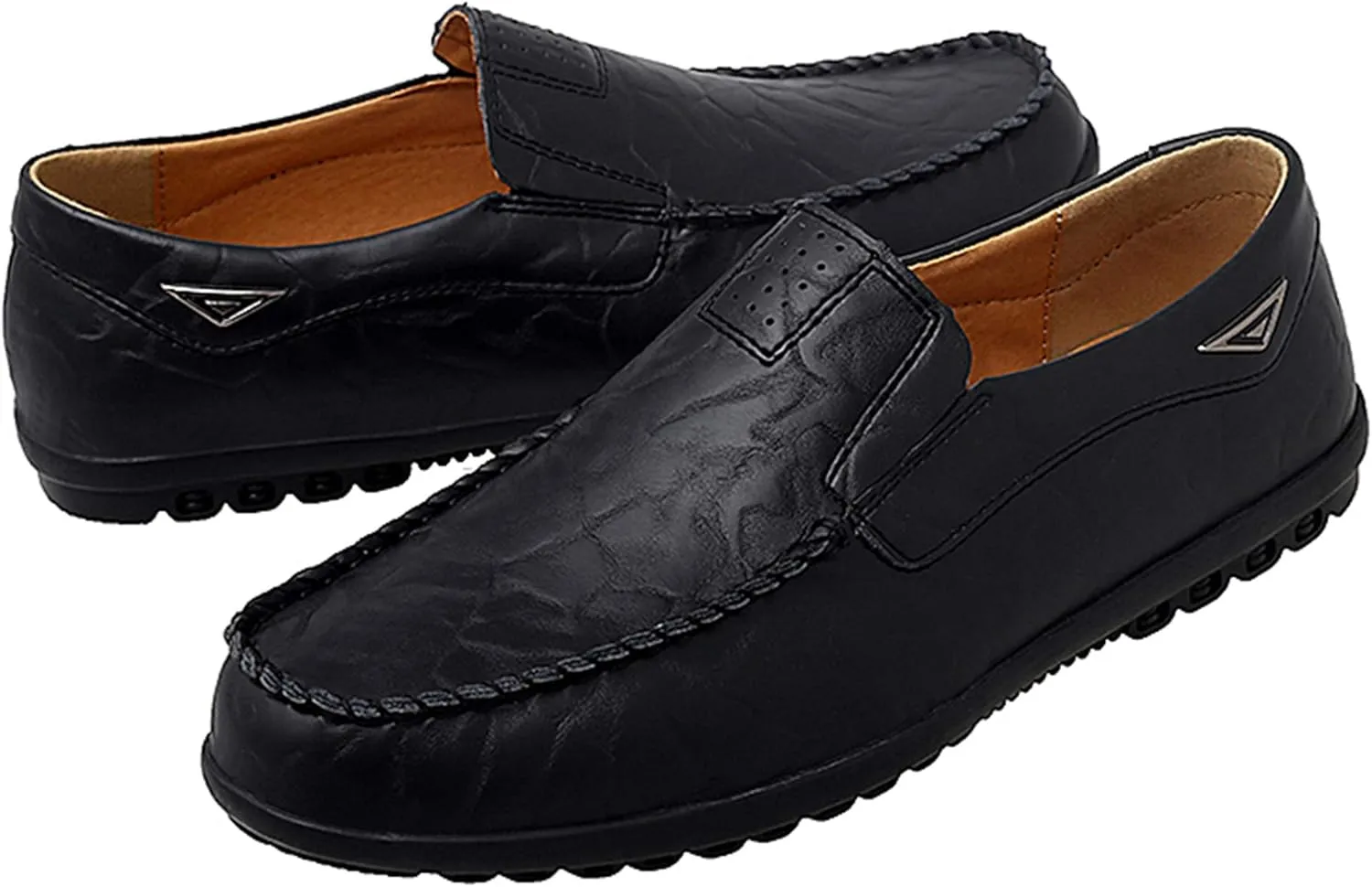 Go Tour Men’s Casual Leather Fashion Slip-on Loafers Shoes
