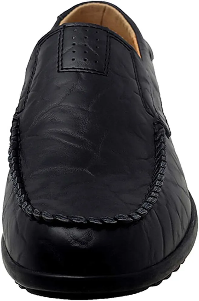 Go Tour Men’s Casual Leather Fashion Slip-on Loafers Shoes