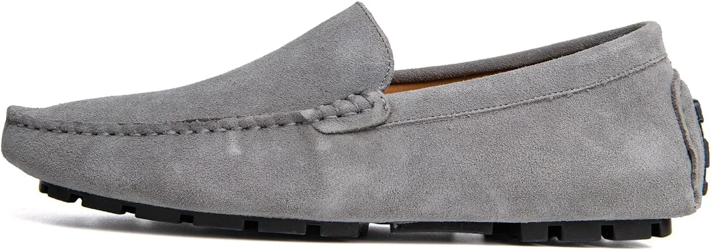 Go Tour Mens Handmade Suede Leather Casual Loafers Shoes