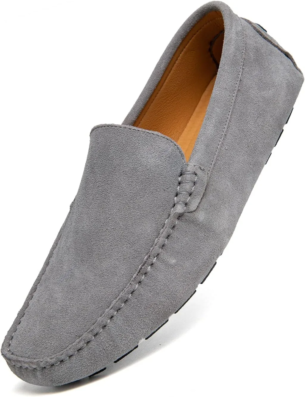Go Tour Mens Handmade Suede Leather Casual Loafers Shoes