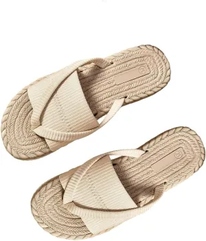 GORGLITTER Women's Open Toe Thong Dressy Sandals Summer Beach Flip Flops Trendy 2025 Slide Sandals