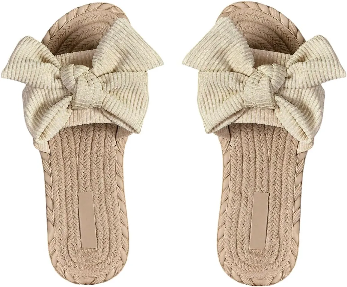 GORGLITTER Women's Open Toe Thong Dressy Sandals Summer Beach Flip Flops Trendy 2025 Slide Sandals