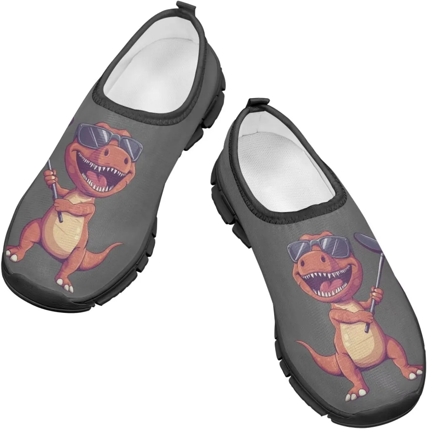 GOSTONG Boys Slip On Loafers Kids Low Top Non Slip Casual Fashion Shoe Outdoor Soft Sports Walking Hiking Shoes Black Sole Size 11-15
