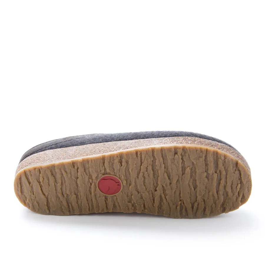 GRIZZLY W/LEATH - CHARCOAL - WOOL