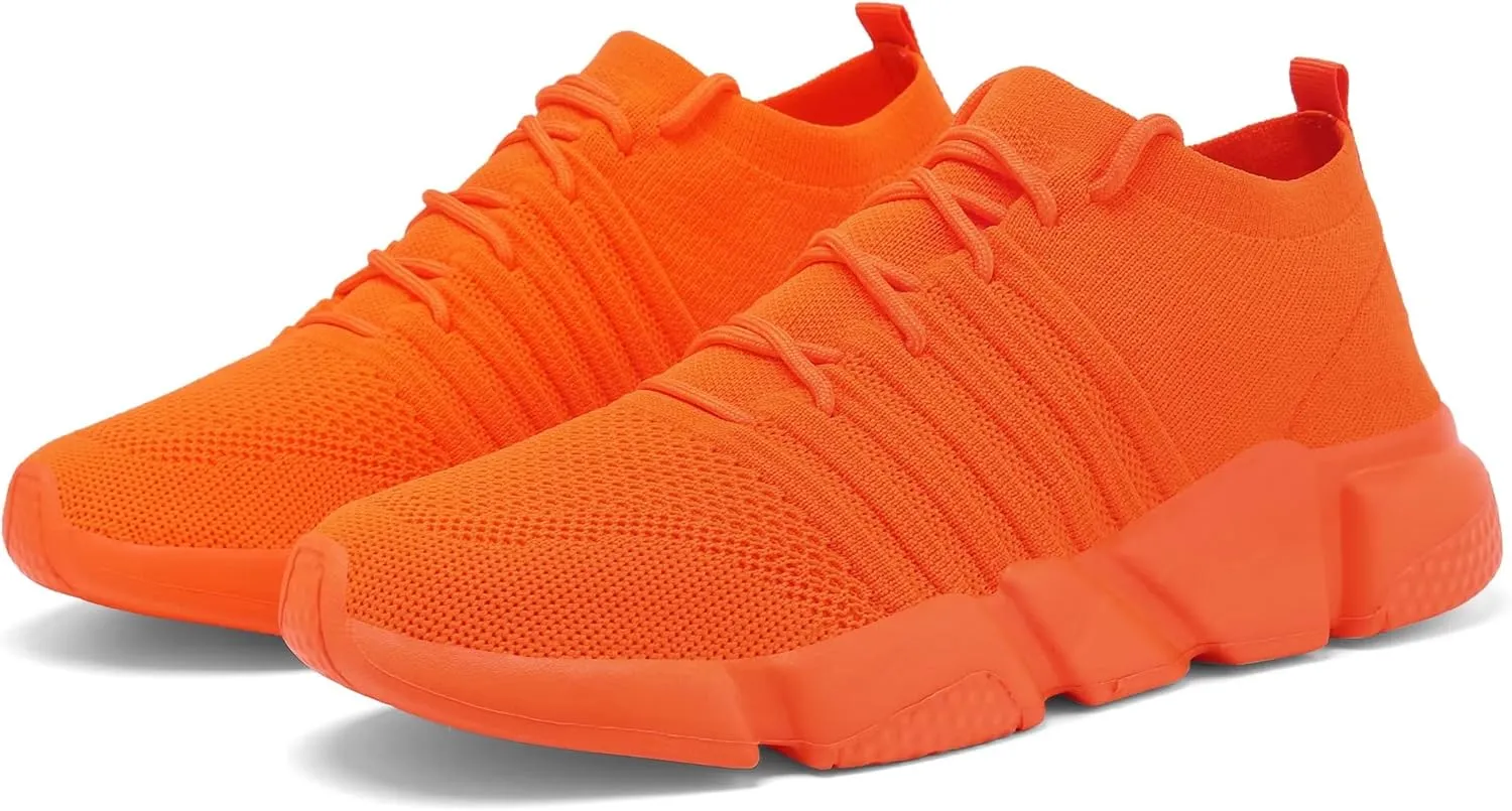 GSLMOLN Mens Womens Fashion Sneakers Unisex Slip on Ultra-Sock Knit Soft Sole Breathable Lightweight Casual Walking Shoes