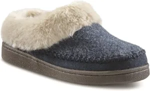 Guide Gear Womens Faux Fur Collar Clog Slippers, Plaid, Fur-Lined, Warm, Slip-On, Lounge Shoes, Bedroom House Slippers, Indoor and Outdoor