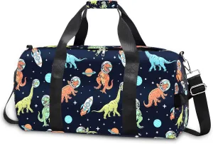 Gym Bag for Boys,Dinosaur Cute Duffel Bag,Dance Bag for Kids,Overnight Bag Travel Bag Sports with Shoes Compartment