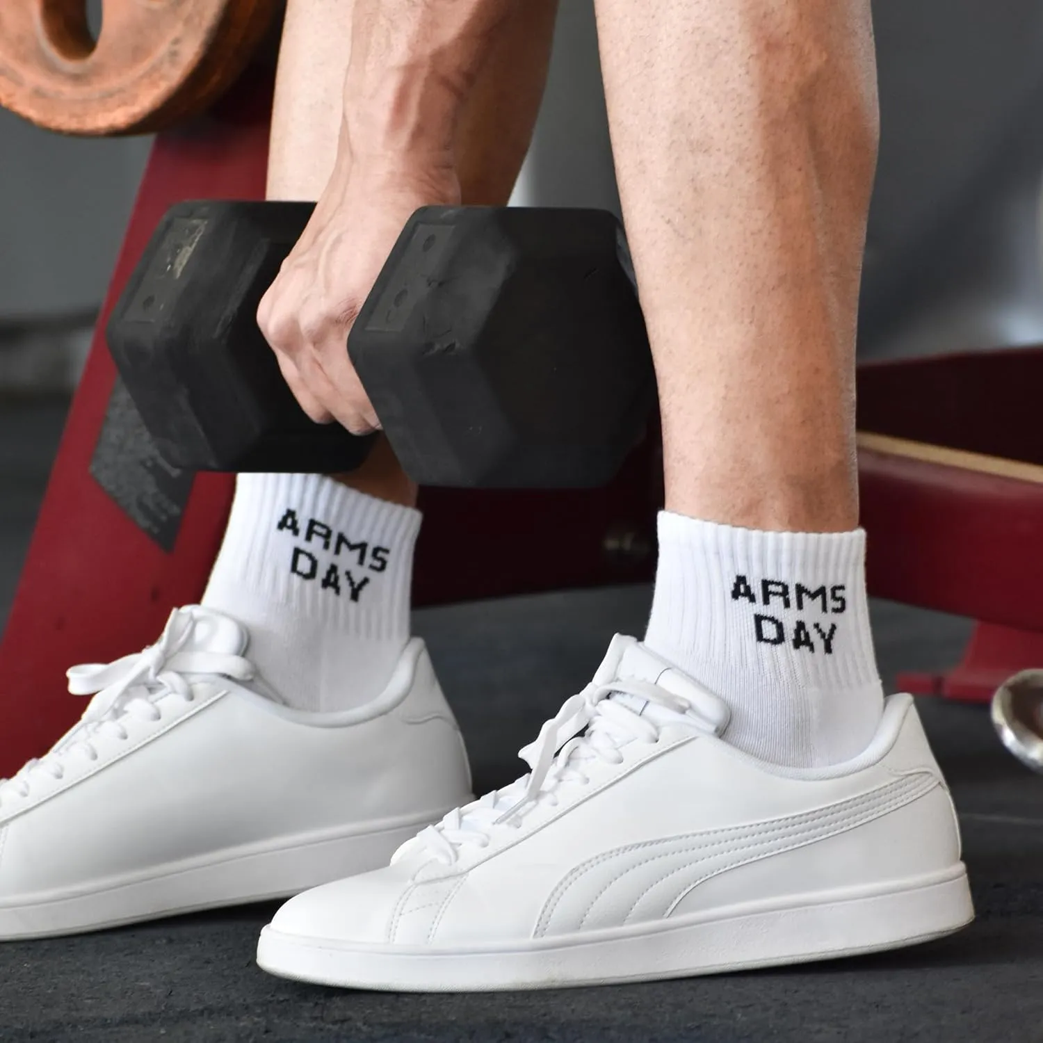 Gym Socks Men, Workout Socks Men, 5 Pairs Mens 9-12 Size, Cushioned Performance Athletic Thick Ankle/Quarter Length