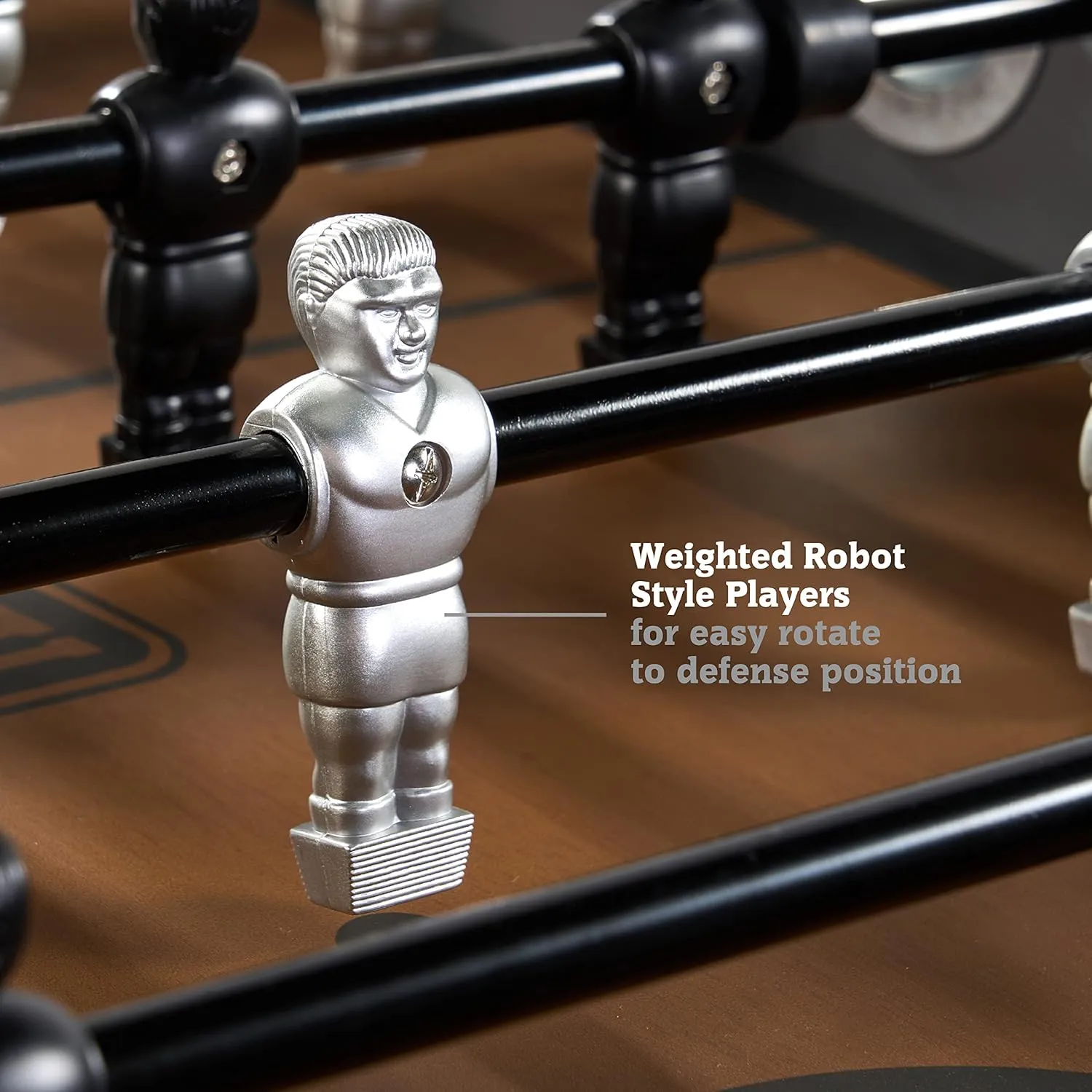 Hall of Games Foosball Tables Multiple Styles, Soccer with Durable & Stylish Designs with Tabletop Sports Soccer Balls, Perfect for Family Game Rooms