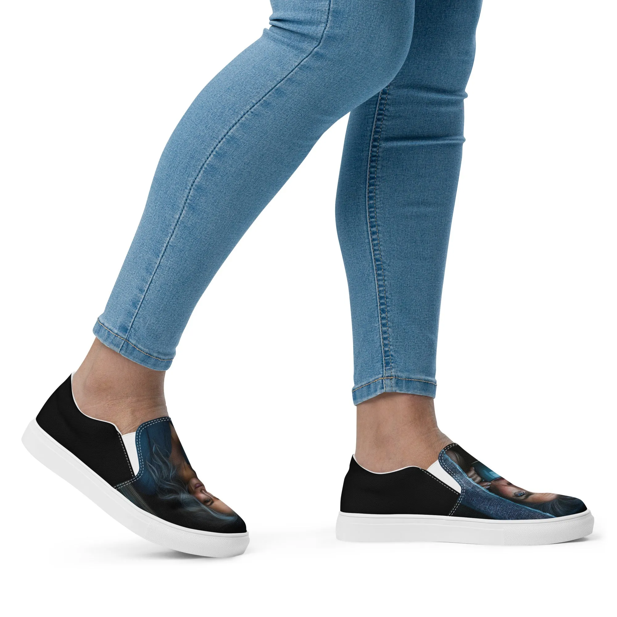 Happiness Masked Women’s slip-on canvas shoes