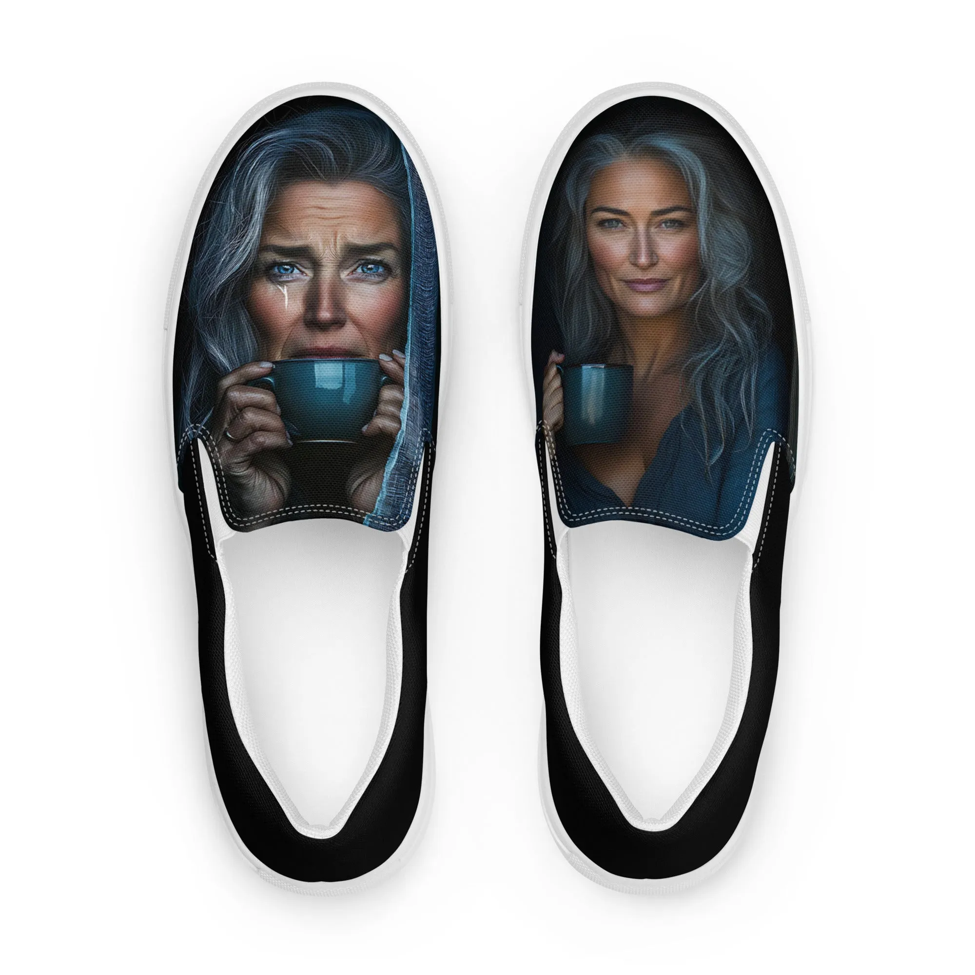 Happiness Masked Women’s slip-on canvas shoes