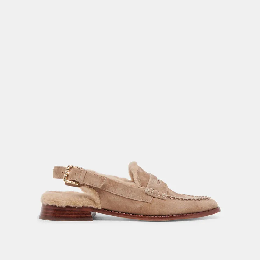 Hardi Plush Slingback Loafer Mushroom