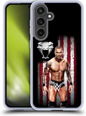 Head Case Designs Officially Licensed WWE Randy Orton American Flag Superstars Soft Gel Case Compatible with Samsung Galaxy S24 FE