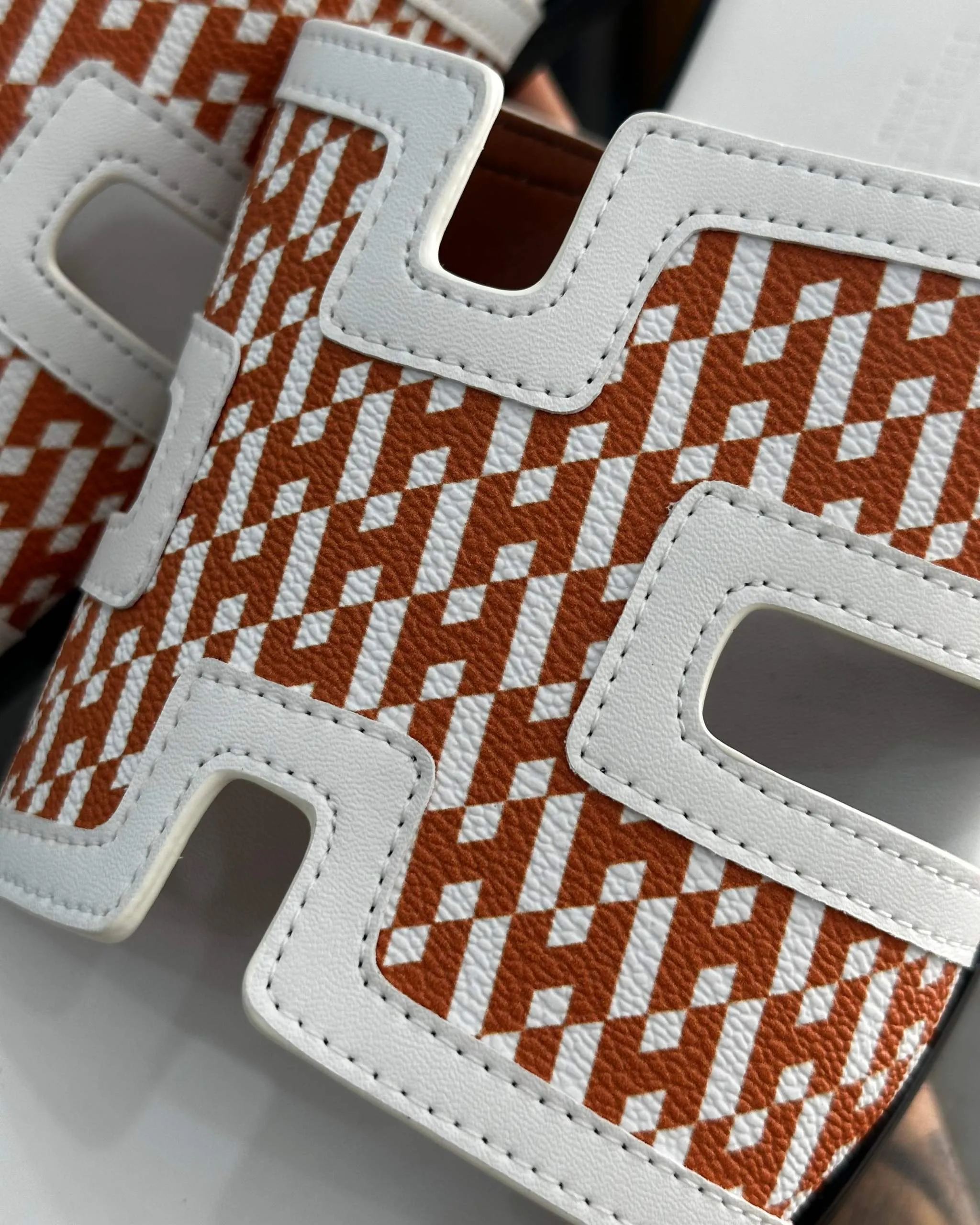 Hermês Sandal Izmir Orange / White