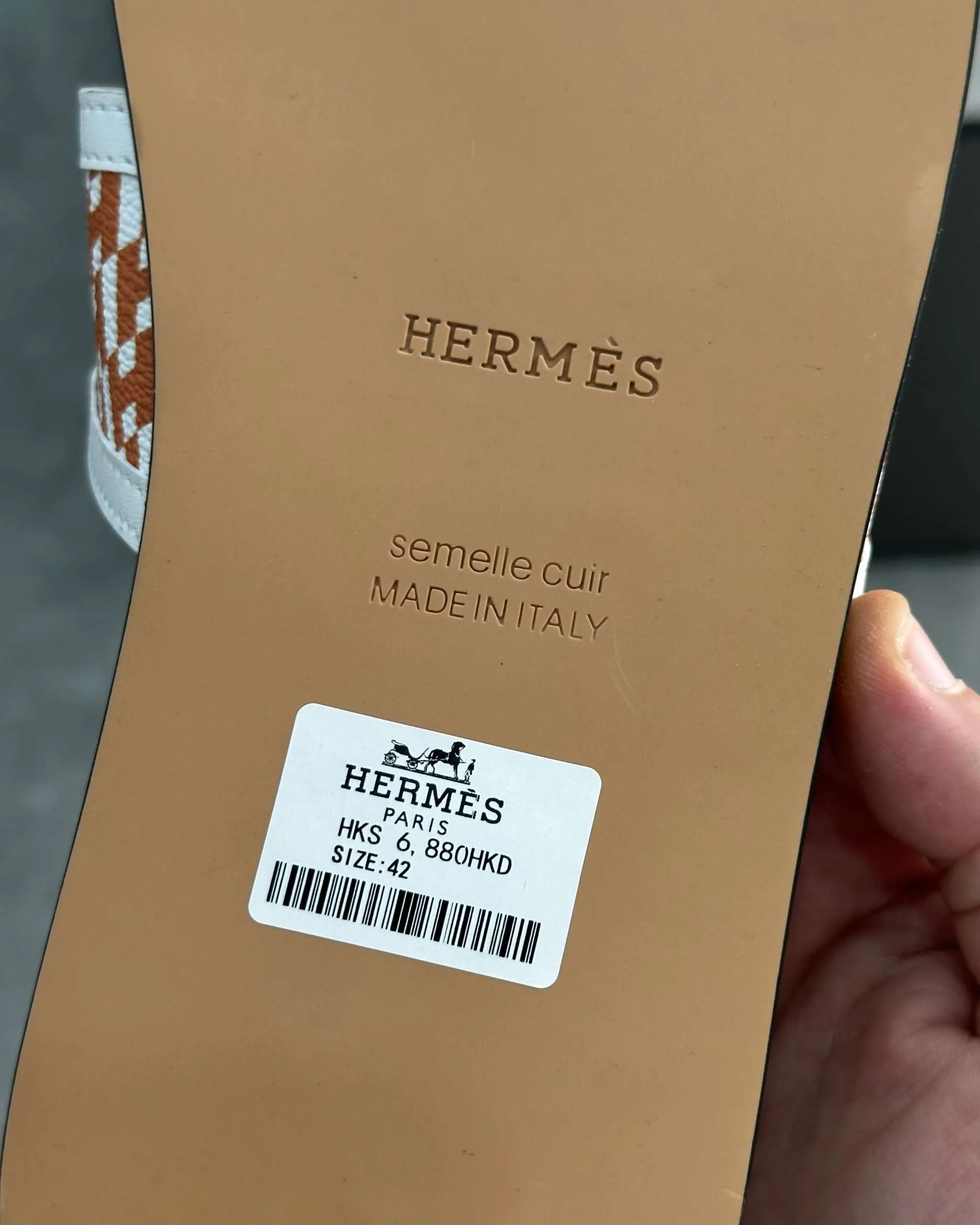Hermês Sandal Izmir Orange / White