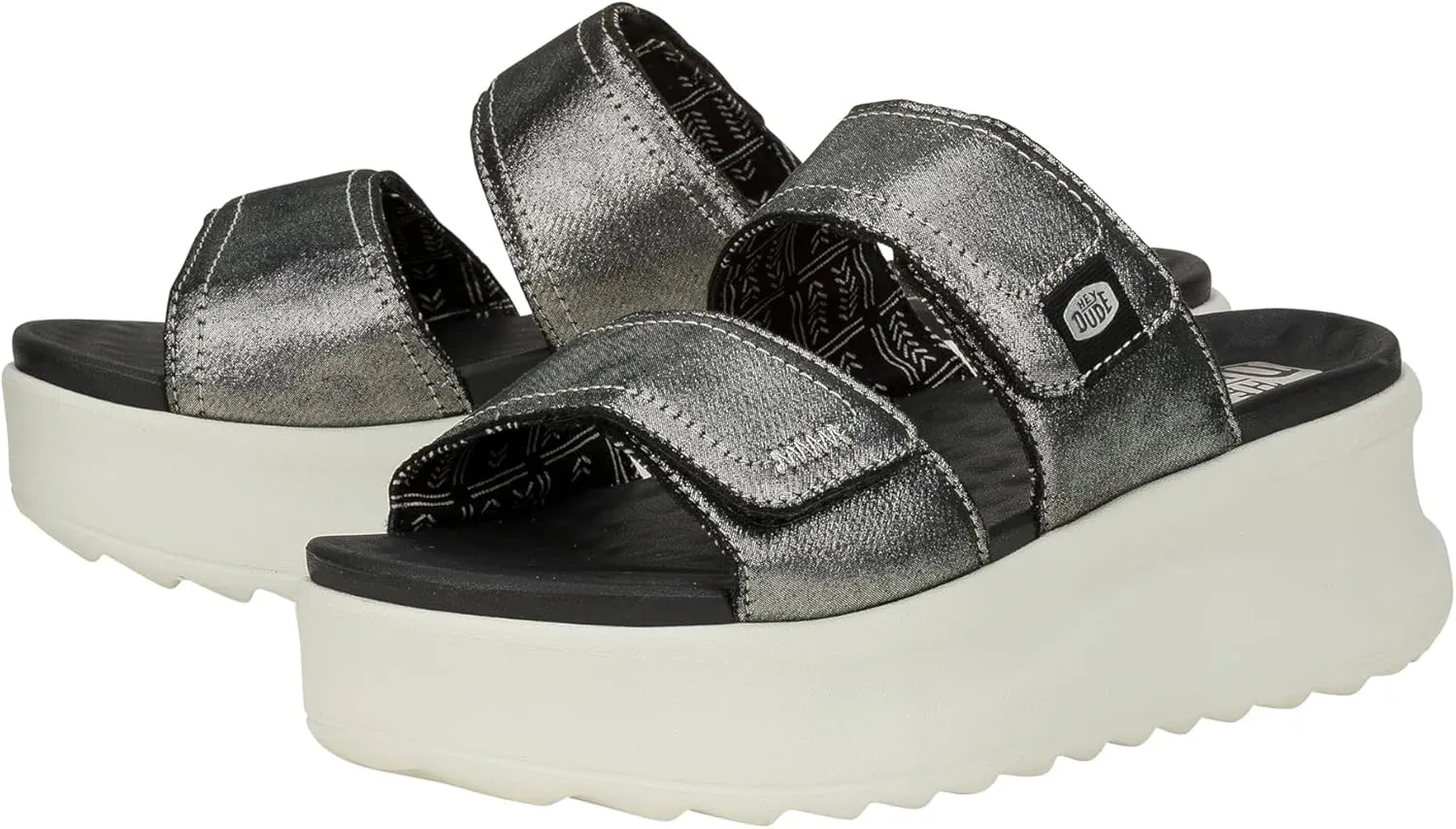 Hey Dude Delray Slide Classic - Sandals for Women - Textile and Synthetic Upper - Cotton Lining - EVA Outsole
