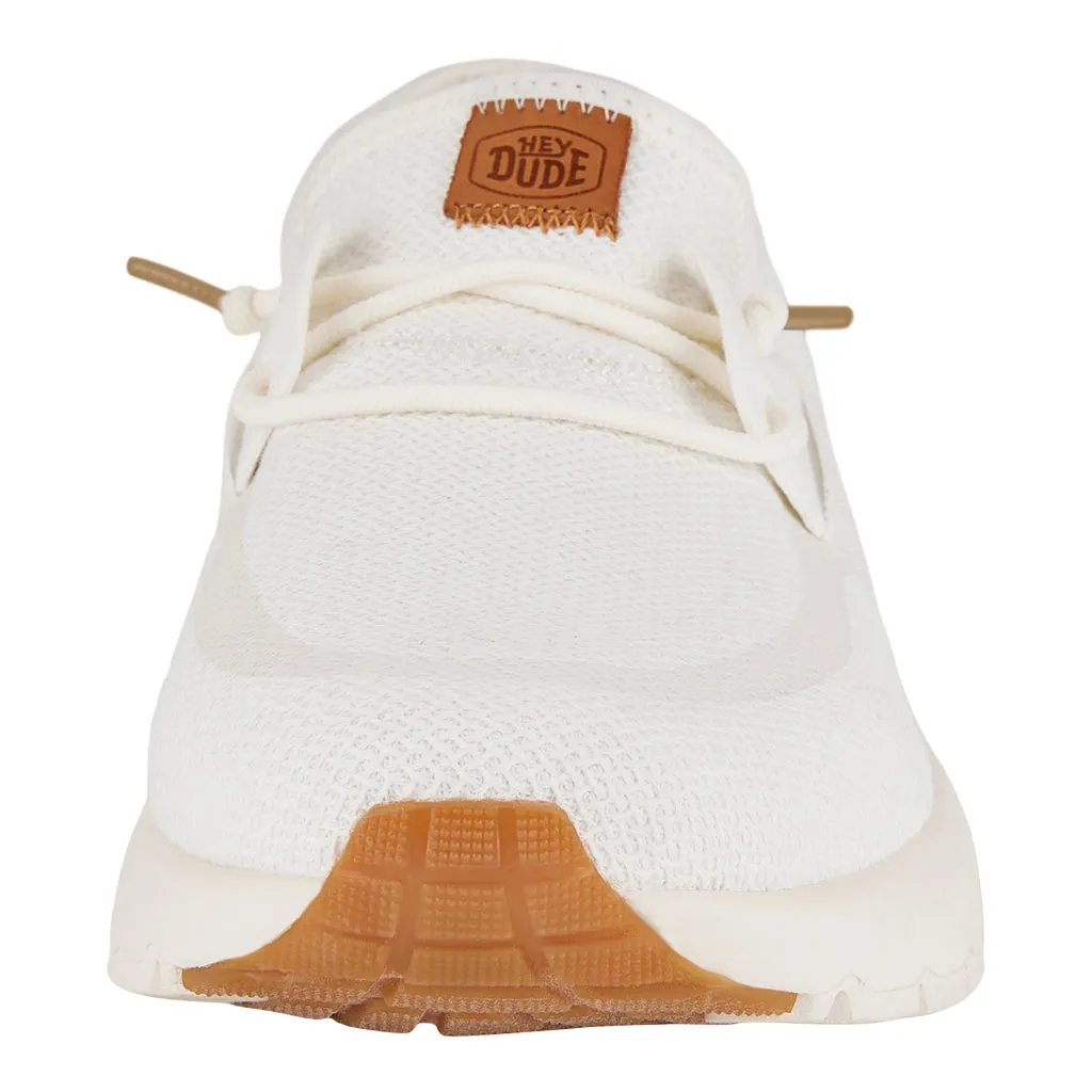 'Hey Dude' Men's Sirocco Sneaker - White / White