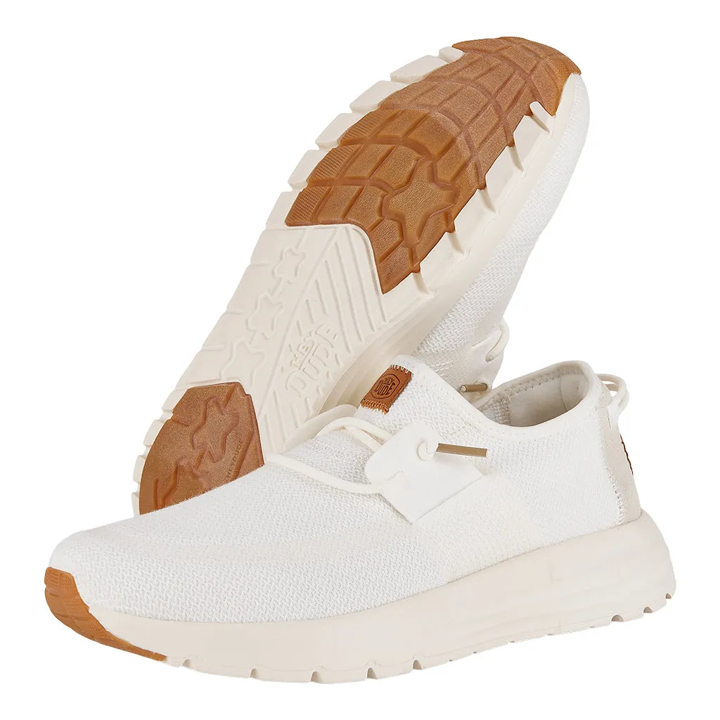 'Hey Dude' Men's Sirocco Sneaker - White / White