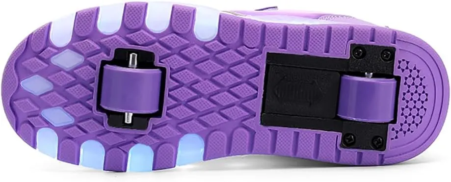 HHSTS Kids Shoes - New Upgraded with Wheels LED Light Color Shoes Shiny Roller Skates Skate Shoes Simple Kids Gifts Boys Girls The Best Gift for Party Birthday Christmas Day