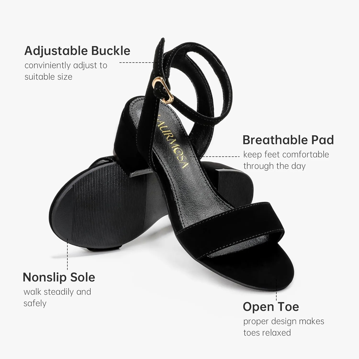 High Heels for Kids Open Toe Dress Shoes for Girls Ankle Strap Pump Shoes Flower Girl Sandals Wedding Party for Little Big Kids