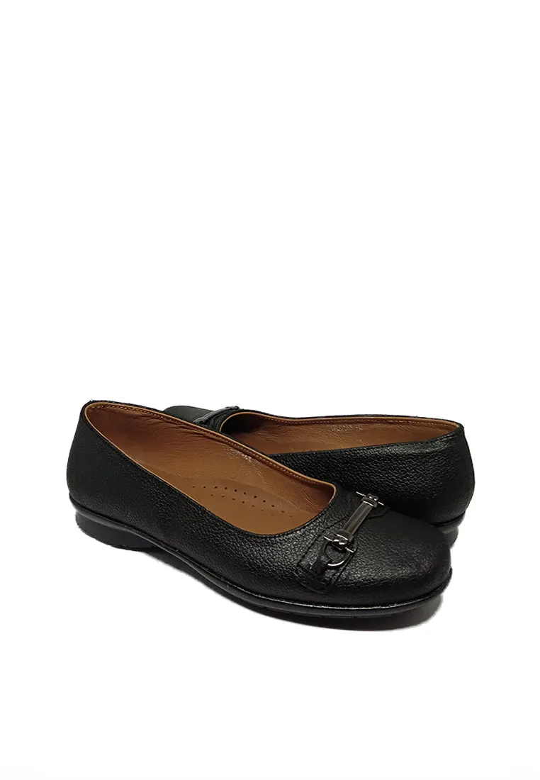 HORSEBIT SLIP ON BLACK SHOES
