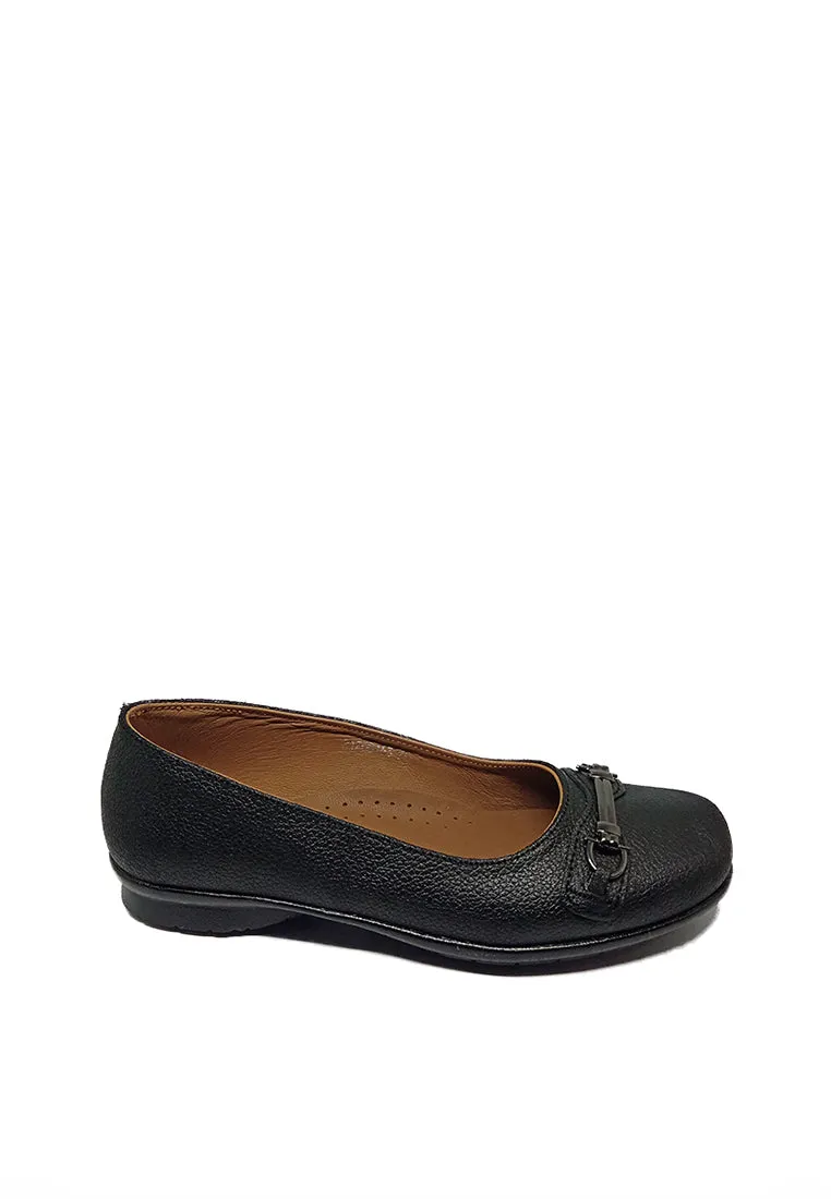 HORSEBIT SLIP ON BLACK SHOES