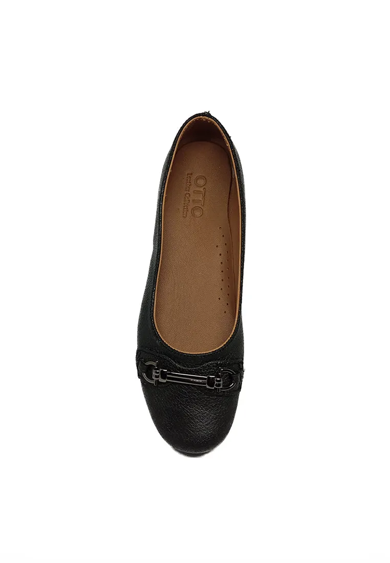 HORSEBIT SLIP ON BLACK SHOES