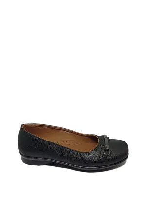 HORSEBIT SLIP ON BLACK SHOES