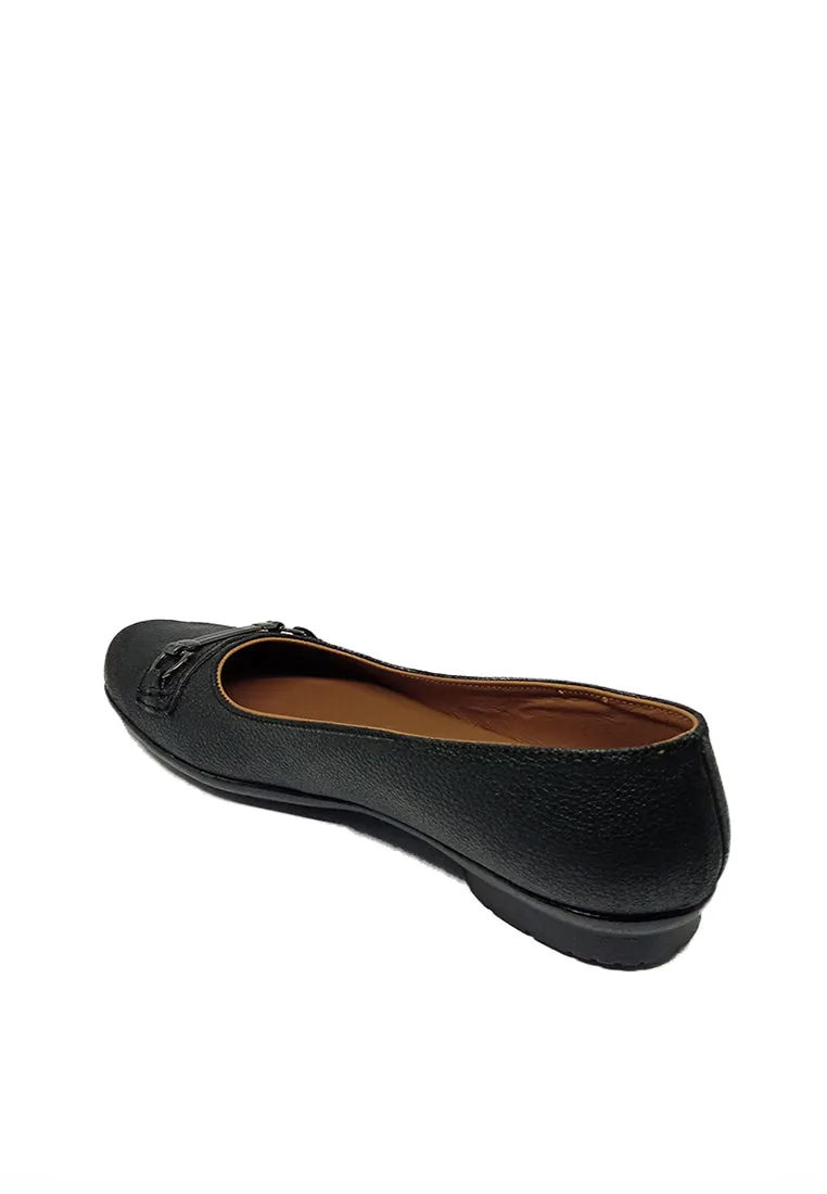 HORSEBIT SLIP ON BLACK SHOES