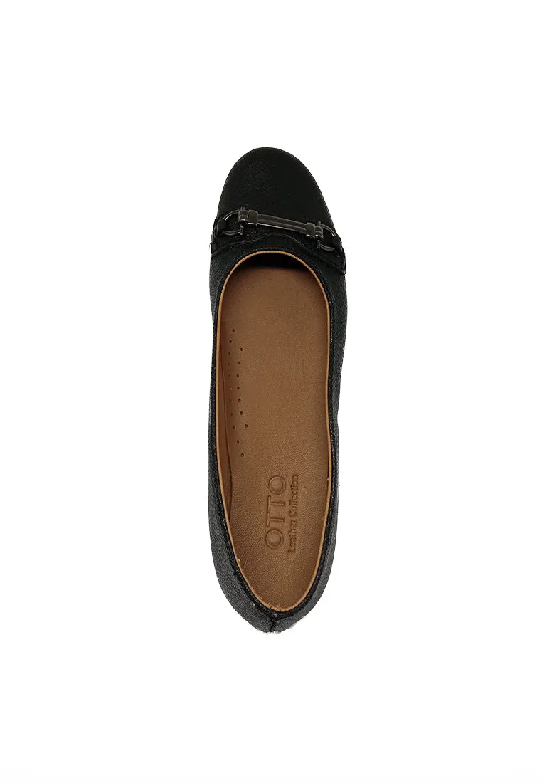 HORSEBIT SLIP ON BLACK SHOES