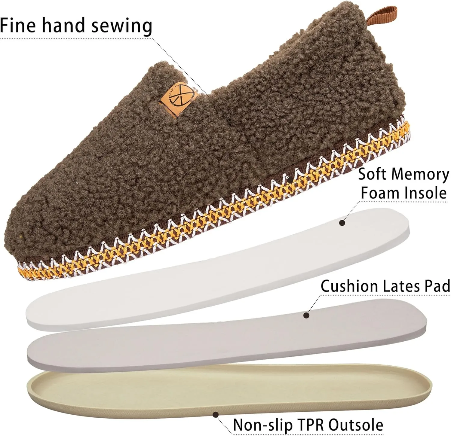 House Slippers for Women Winter Warm House Shoes with Memory Foam Indoor Fuzzy Comfort Anti-Skid Soft Loafer Shoes