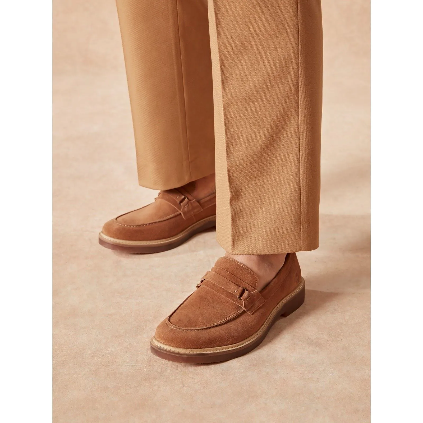Hush Puppies Gryffin Leather Men's Tan Loafers
