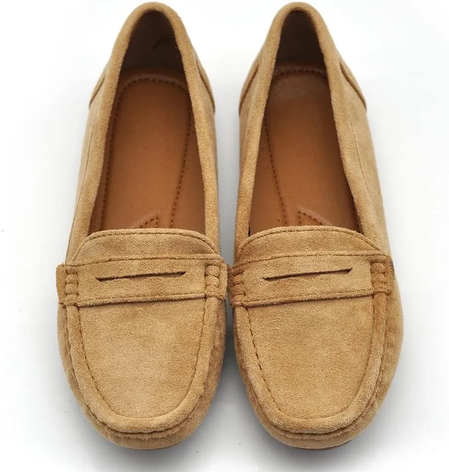 IF FT245 Women's Fashion Slip-On Loafers Soft Shoes with Rhinestones Rhinestones Suede Suede