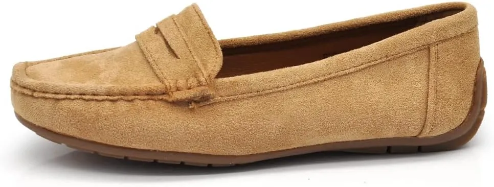 IF FT245 Women's Fashion Slip-On Loafers Soft Shoes with Rhinestones Rhinestones Suede Suede