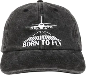 InnoBeta Pilot Gifts Cap for Men Women - Adjustable Vintage Washed Cotton Embroidered Hat - Aviation, Airplane Gifts for Aviator
