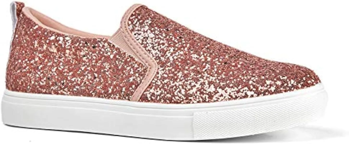 J. Adams Glimmer Sneakers for Women - Casual Glam Slip On Walking Shoes