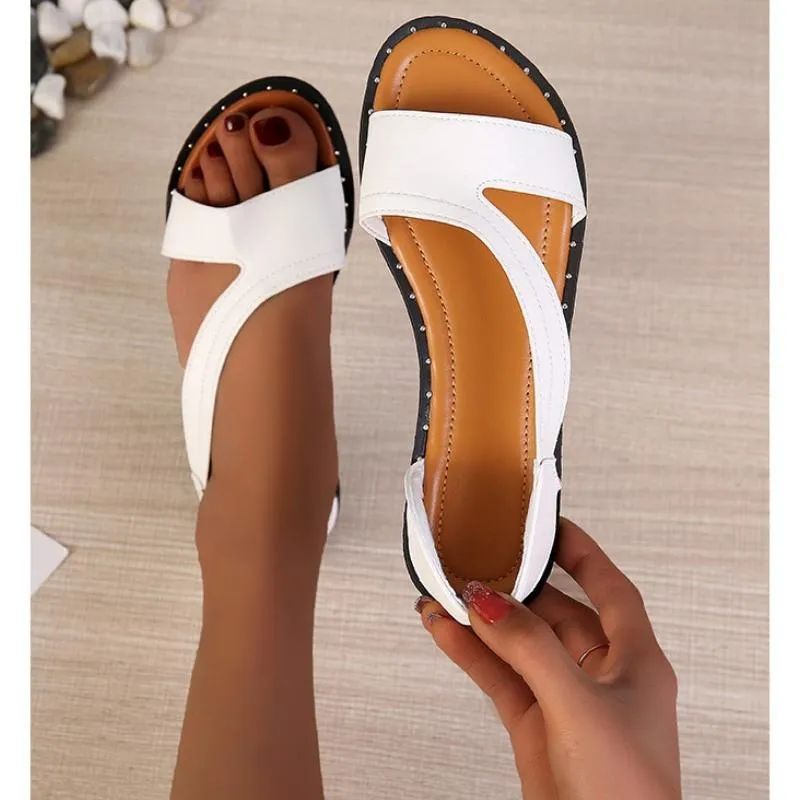 Jade | Stylish White Slide Sandals