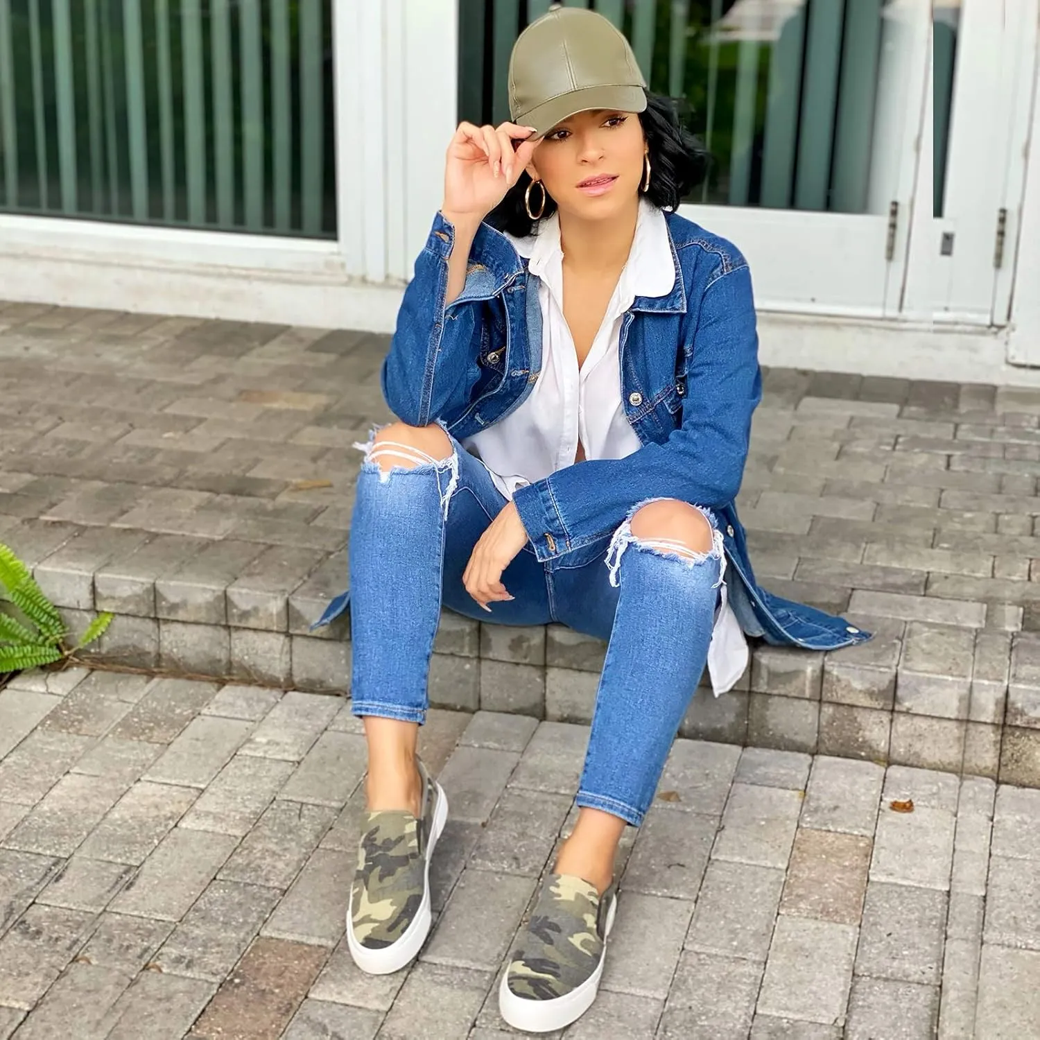 JENN ARDOR Slip On Sneakers Women Comfortable Walking Slip On Shoes Women Memory Foam Womens Fashion Loafers for Women Casual Shoes for Women Flats