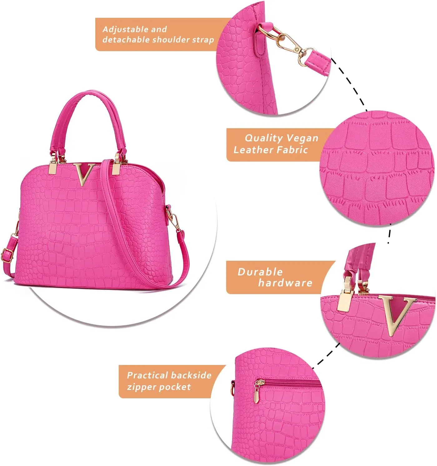 JHVYF Women classics Top Handle Handbag Crossbody Casual Purse Satchel Tote
