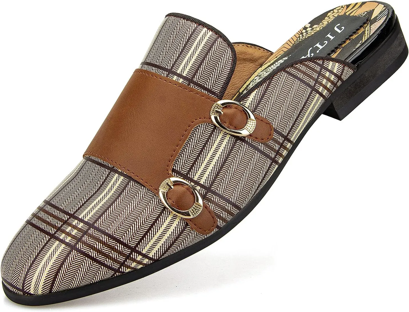 JITAI Men's Mules - Slip-On Loafers, Casual Half Loafers, Backless Sandals