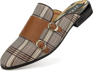 JITAI Men's Mules - Slip-On Loafers, Casual Half Loafers, Backless Sandals