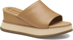 Johnston & Murphy Women’s Colleen Slides, Leather Platform Shoes for Women, Wedge Slide Sandals
